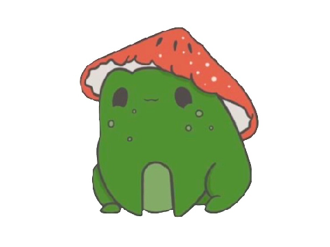 cute mushroom frogs