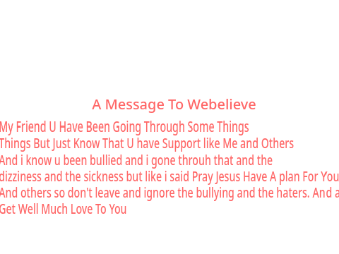 To Webelieve