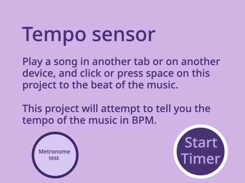 Music tempo sensor