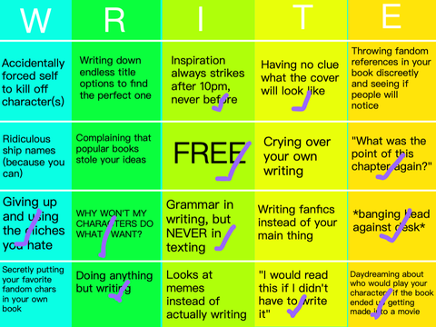 Author Bingo/Writer Bingo remix