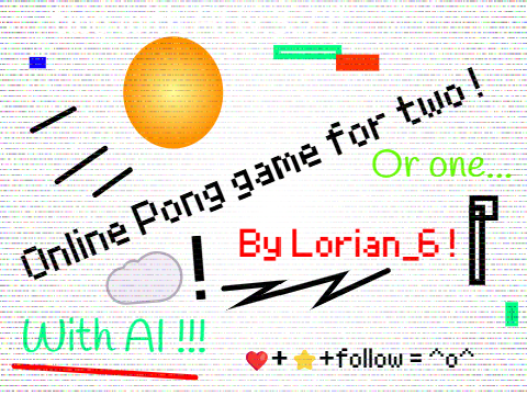 Online Pong game for two with AI (v.3.7.1) #Game #art 