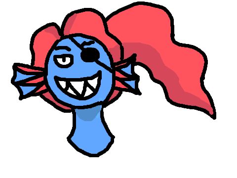 Drawings of Alphys and Undyne
