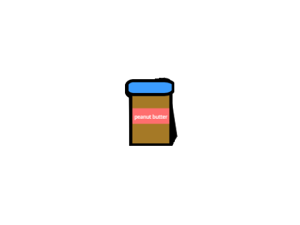 battle against a jar of peanut butter