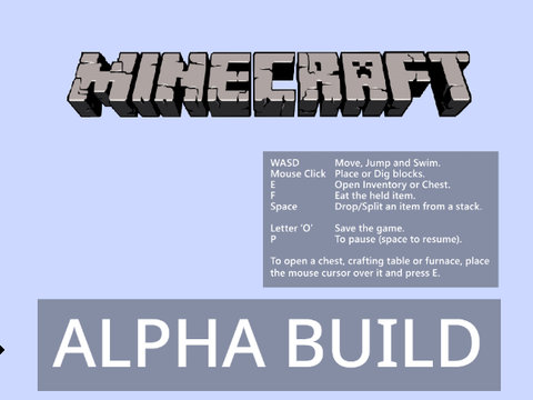 Minecraft ALPHA (Minecraft 2D)