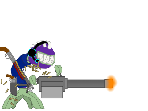 CTG fires a minigun