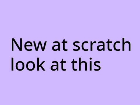 NEW AT SCRATCH LOOK AT THIS 