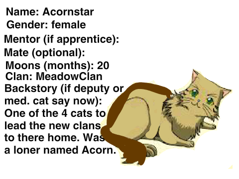 Warriors New Clans (Acornstar) 