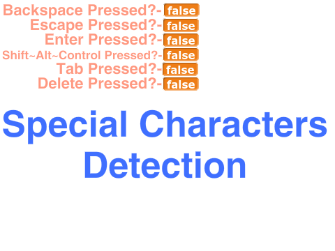 Special Characters Detection