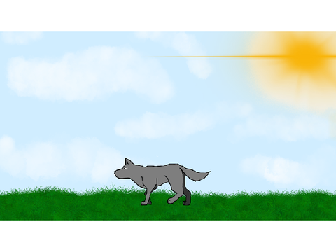 First wolf walking animation!