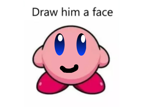 Remix and give kirby a face remix