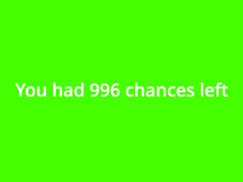 996 Chances Left