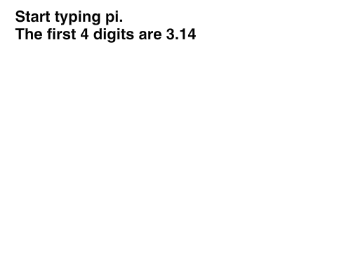 Pi Memorizer