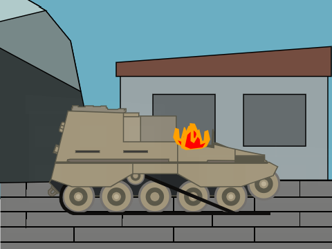 БТ в движении. Бой с Tiger I