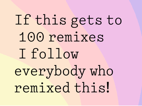 Remix this for a follow!  remix