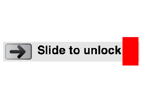 Slide to unlock/power off/reset