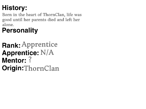 Thornclan RPG Bio~ Nightpaw