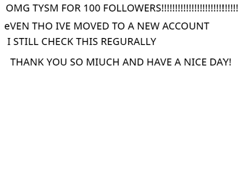 100 followers!