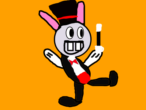 my amazing digital circus person named presto the rabbit