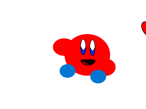 Cursed Kirb tries to eat Switch but fails