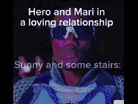 Hero and Mari in a loving relationship meme