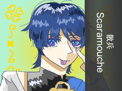 Drawing Scaramouche for luck in my pulls www-