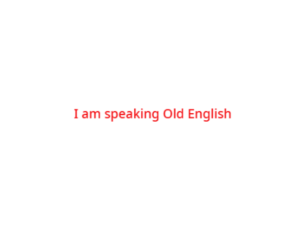 old english spoken