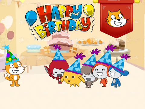 Scratch Birthday Bash Parallax (with effects)