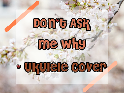 Don't Ask Me Why - Ukulele Cover