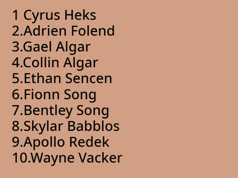 Livia Brooks Matchlist #1