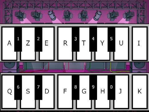 Piano [PC AZERTY] to learn Frère Jacques