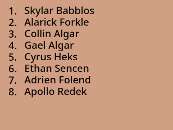 Calla's Matchlist #1