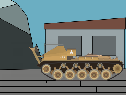 БТ в движении 2. Бой с Maus