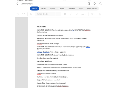 LEAKED SCRIPT FOR THE TRAILER OF ERAGON