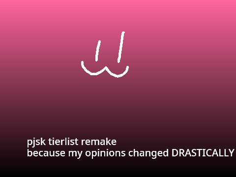 pjsk tierlist but its not actually a tierlist
