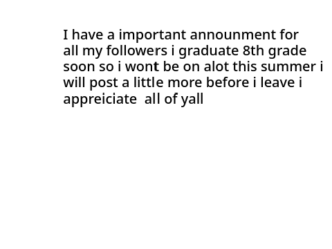 IMPORTANT ANNOUNCEMENT 