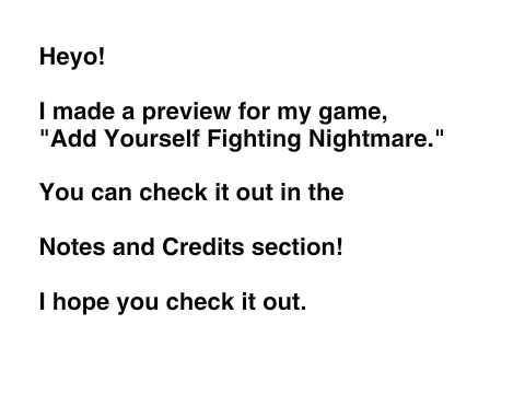 Add Yourself Fighting Nightmare ((PREVIEW))