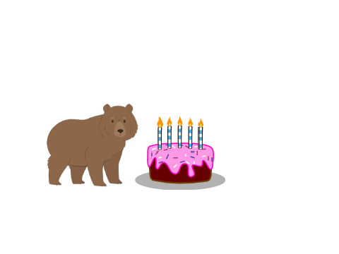 Bear celebrating his B-DAY