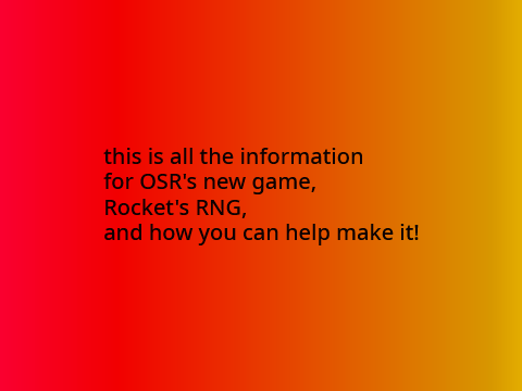 HELP MAKE OSR'S NEW GAME