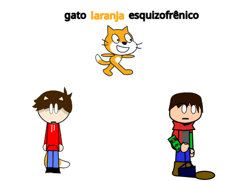 gato laranja esquizofrênico