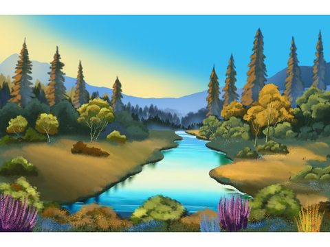 morning river