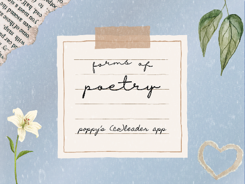 (sci-fi for the win! <3) forms of poetry ~ Poppy's (Co)Leader Application