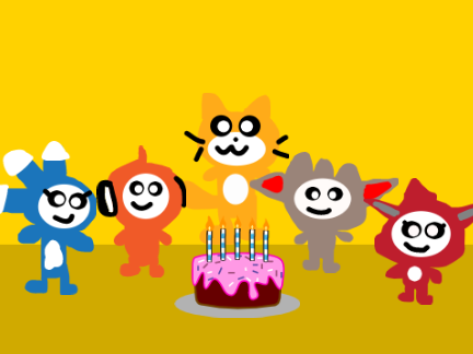 I made Scratch characters in my art style (Happy Birthday Scratch!)