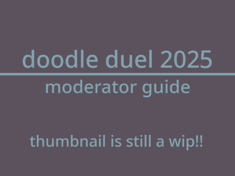 Moderator Guide ✦ Doodle Duel 2025