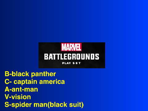 CHARACTER PROFILES- Marvel battlegrounds
