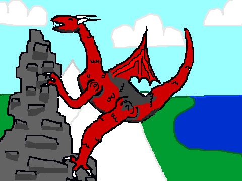 How to draw a mountain dragon