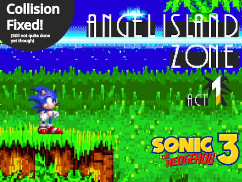 Sonic 3 - Angel Island Zone Act 1 (Collision Fixed)