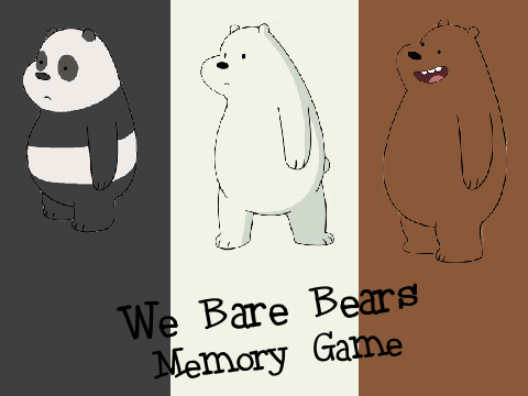 We Bare Bears Memory Game