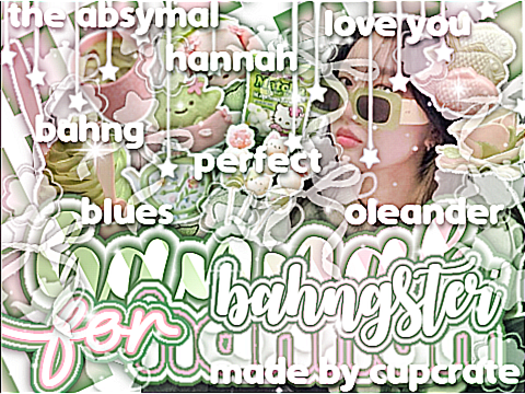 ◜⟆ bahngstered ★ for hannah ა ♡ info proj