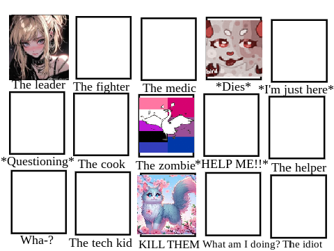 Who would you be in a Zombie Apocalypse? remix remix remix