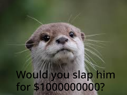 Would u slap him for $1000000000?